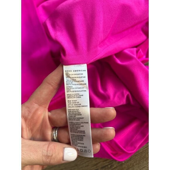 Good American Compression Shine Tube Dress Fuchsia Pink001 Womens Size 7 4XL - Picture 8 of 8